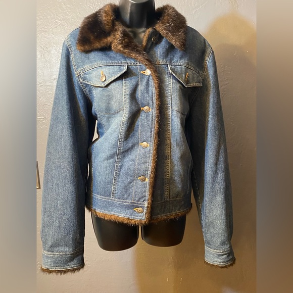 Wilsons Leather Maxima Faux Fur Lined Jean Jacket - Picture 1 of 16